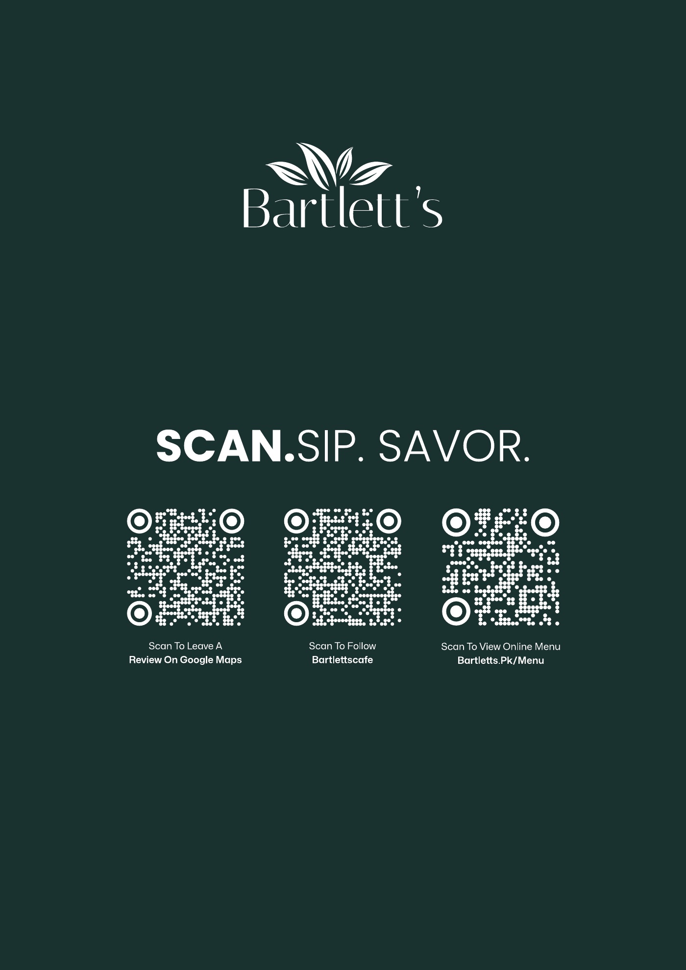 Bartlett's menu — page 20
